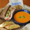 Eating Sandwich Salad at Baggin's Gourmet Sandwiches & Catering in Oro Valley restaurant in Tucson, AZ.